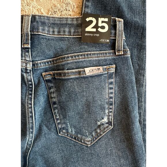 Joe’s NWT Distressed Raw Hem Skinny Crop Jeans Sz. 25 - Picture 5 of 12